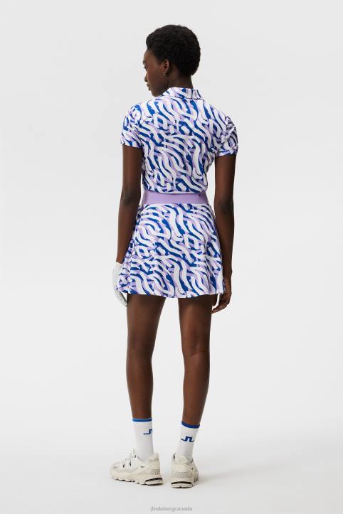 Joline Print Skirt Purple Painted Zebra Women J.Lindeberg Clothing 66XF1597 - Image 2