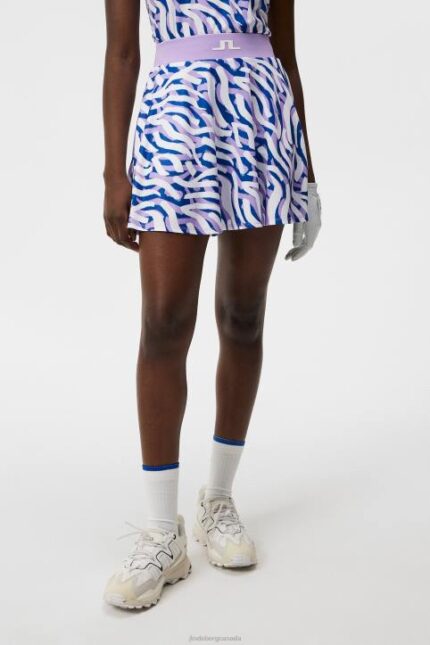 Joline Print Skirt Purple Painted Zebra Women J.Lindeberg Clothing 66XF1597