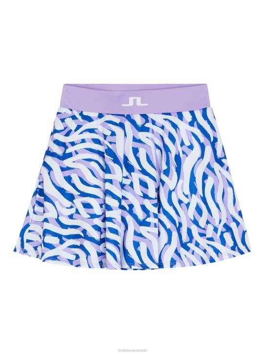 Joline Print Skirt Purple Painted Zebra Women J.Lindeberg Clothing 66XF1597 - Image 6