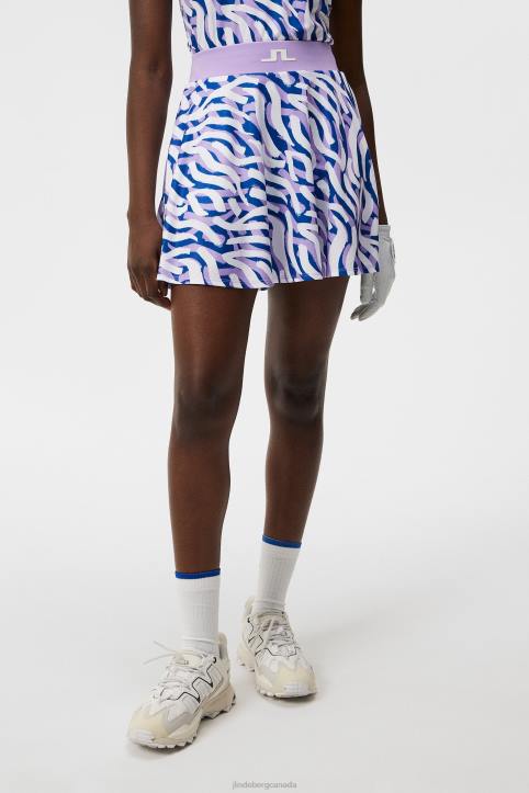 Joline Print Skirt Purple Painted Zebra Women J.Lindeberg Clothing 66XF1597 - Image 1