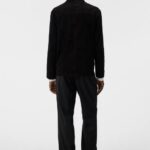 Jonah Suede Overshirt Black Men J.Lindeberg Clothing 66XF1163