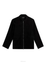 Jonah Suede Overshirt Black Men J.Lindeberg Clothing 66XF1163 - Image 5