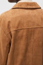Jonah Suede Overshirt Chipmunk Men J.Lindeberg Clothing 66XF1162 - Image 4