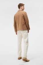 Jonah Suede Overshirt Tiger Brown Men J.Lindeberg Clothing 66XF1196