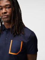 Jordan Polo Navy Men J.Lindeberg Clothing 66XF321 - Image 3