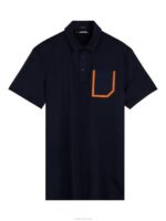 Jordan Polo Navy Men J.Lindeberg Clothing 66XF321 - Image 4