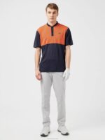 Jordan Relaxed Fit Polo Navy Men J.Lindeberg Clothing 66XF2074 - Image 2