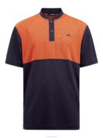 Jordan Relaxed Fit Polo Navy Men J.Lindeberg Clothing 66XF2074 - Image 4