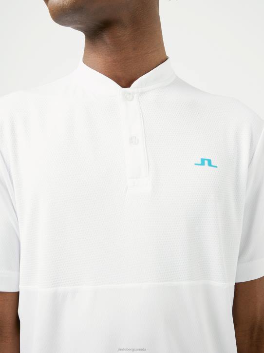 Jordan Relaxed Fit Polo White Men J.Lindeberg Clothing 66XF2073 - Image 3