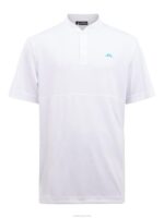 Jordan Relaxed Fit Polo White Men J.Lindeberg Clothing 66XF2073 - Image 4