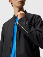 Josiah Summer Wool Overshirt Black Men J.Lindeberg Clothing 66XF1227 - Image 4