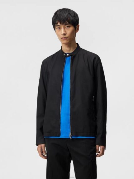 Josiah Summer Wool Overshirt Black Men J.Lindeberg Clothing 66XF1227