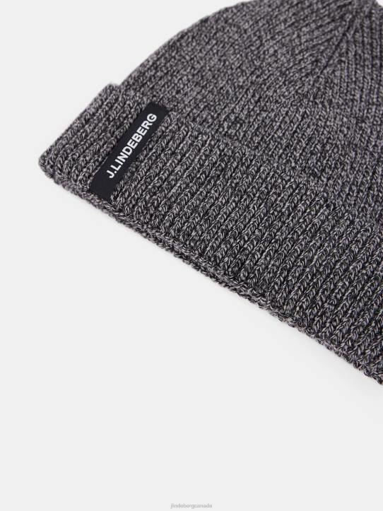 Juan Merino Beanie Black White Men J.Lindeberg Accessory 66XF2535 - Image 1
