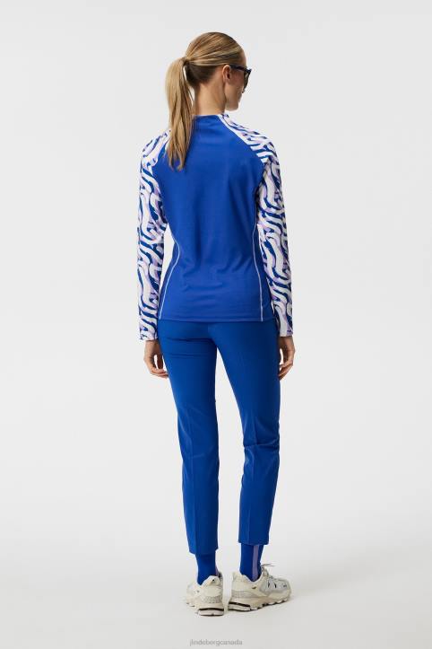 June Print Mid Layer Purple Painted Zebra Women J.Lindeberg Clothing 66XF1819 - Image 1