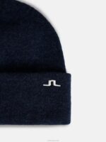 Kadie Alpaca Mix Beanie Navy Melange Men J.Lindeberg Accessory 66XF746 - Image 2