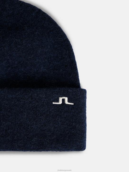 Kadie Alpaca Mix Beanie Navy Melange Men J.Lindeberg Accessory 66XF746 - Image 2
