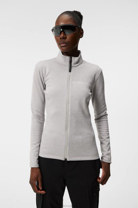 Kati Mid Layer Light Grey Melange Women J.Lindeberg Clothing 66XF1862 - Image 1