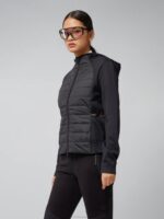 Keisha Hybrid Hooded Jacket Black Women J.Lindeberg Clothing 66XF2858