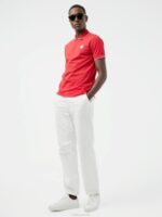 Kenny Cotton Polo Flame Scarlet Men J.Lindeberg Clothing 66XF2088 - Image 2