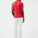 Kenny Cotton Polo Flame Scarlet Men J.Lindeberg Clothing 66XF2088