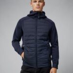 Kenny Hybrid Hooded Jacket Navy Men J.Lindeberg Clothing 66XF2420