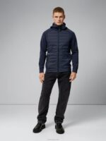 Kenny Hybrid Hooded Jacket Navy Men J.Lindeberg Clothing 66XF2420 - Image 3
