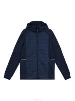 Kenny Hybrid Hooded Jacket Navy Men J.Lindeberg Clothing 66XF2420 - Image 5