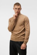 Kiyan Quarter Zip Sweater Chipmunk Men J.Lindeberg Clothing 66XF989