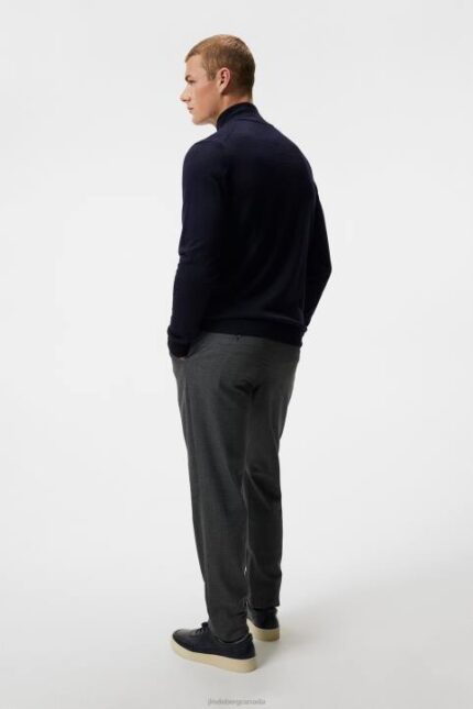 Kiyan Quarter Zip Sweater Navy Men J.Lindeberg Clothing 66XF1042