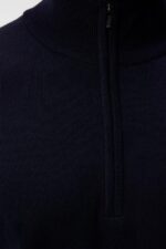 Kiyan Quarter Zip Sweater Navy Men J.Lindeberg Clothing 66XF990 - Image 5