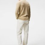 Kiyan Quarter Zip Sweater Safari Beige Men J.Lindeberg Clothing 66XF1041