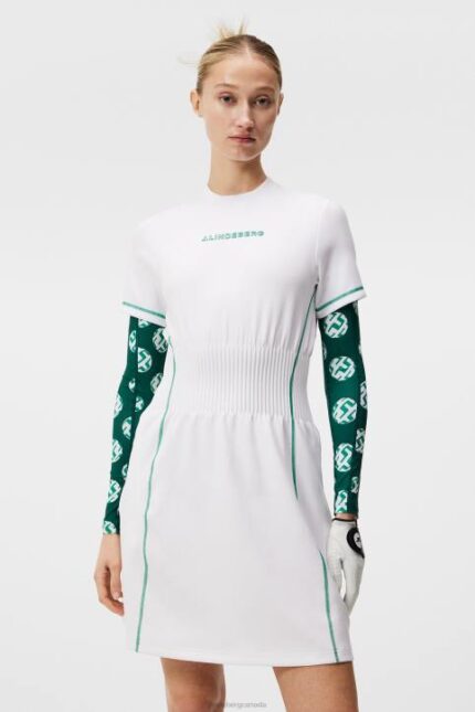 Krystal Dress White Women J.Lindeberg Clothing 66XF1638
