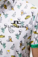 Kv Nyc Golf Polo White Men J.Lindeberg Clothing 66XF199 - Image 4