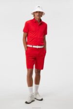 Kv Polo Fiery Red Men J.Lindeberg Clothing 66XF83 - Image 2
