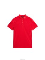 Kv Polo Fiery Red Men J.Lindeberg Clothing 66XF83 - Image 5