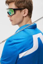 Kv Polo Lapis Blue Melange Men J.Lindeberg Clothing 66XF279 - Image 3