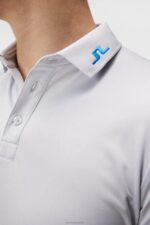 Kv Polo Light Grey Melange Men J.Lindeberg Clothing 66XF281 - Image 4
