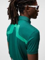 Kv Polo Rain Forest Melange Men J.Lindeberg Clothing 66XF276 - Image 3