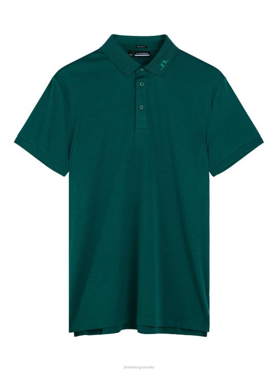 Kv Polo Rain Forest Melange Men J.Lindeberg Clothing 66XF276 - Image 4