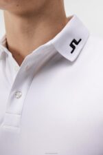 Kv Polo White Men J.Lindeberg Clothing 66XF280 - Image 4