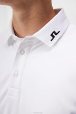Kv Polo White Men J.Lindeberg Clothing 66XF81 - Image 4