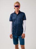 Kv Print Golf Polo HQ Blue Men J.Lindeberg Clothing 66XF2119