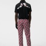 Kv Print Polo Black Men J.Lindeberg Clothing 66XF27