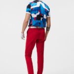 Kv Print Polo Brilliant Blue Big Bridge Men J.Lindeberg Clothing 66XF273