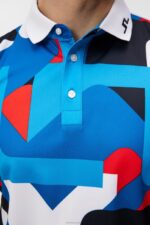 Kv Print Polo Brilliant Blue Big Bridge Men J.Lindeberg Clothing 66XF273 - Image 4