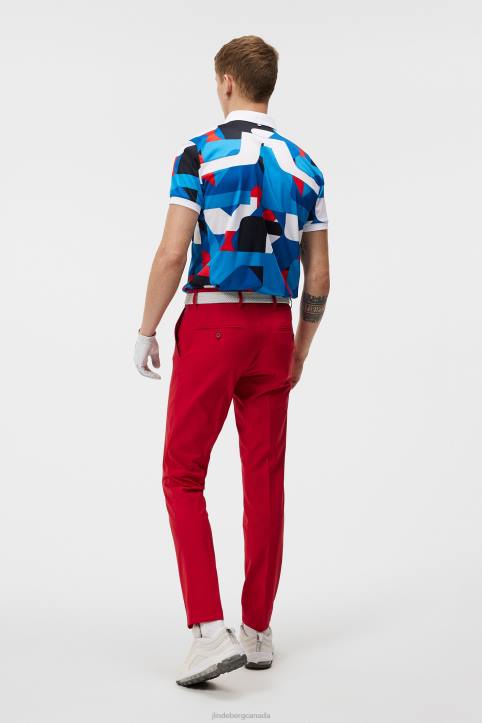 Kv Print Polo Brilliant Blue Big Bridge Men J.Lindeberg Clothing 66XF273 - Image 1