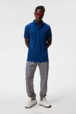 Kv Print Polo Estate Blue Men J.Lindeberg Clothing 66XF28 - Image 2