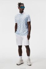 Kv Print Polo Little Boy Blue Diamond Men J.Lindeberg Clothing 66XF25 - Image 2