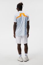 Kv Print Polo Little Boy Blue Diamond Men J.Lindeberg Clothing 66XF25