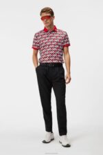 Kv Print Polo Micro Bridge Cherry Men J.Lindeberg Clothing 66XF29 - Image 4